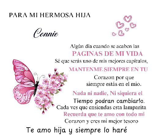 Lámpara con mensaje de amor -PERSONALIZADO