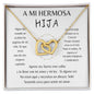 A Mi Hermosa Hija - Collar de Corazones Entrelazados